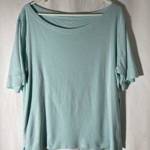 Chico’s Ultimate T-shirt size 3 16-18 XL Pale Green